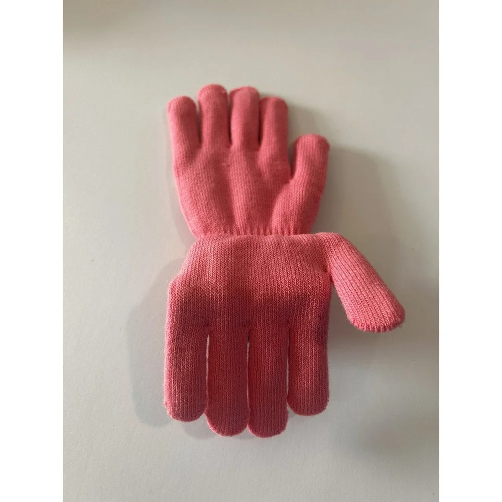 Amity Cold Guard Girls Rainbow Sun Clouds Fashion Knit Gloves Pink Yellow 5.5